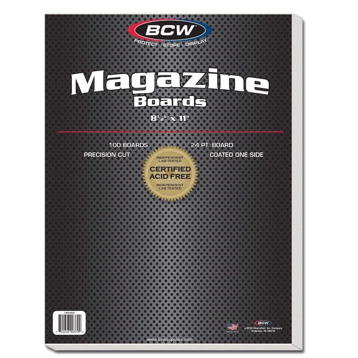 BCW Magazine Backing Boards 8.5" x 11" – 100 Pack | 24pt Acid-Free Boards for Comics, Fabric Storage, Crafts & Collectibles | Precision Cut for Archival Protection