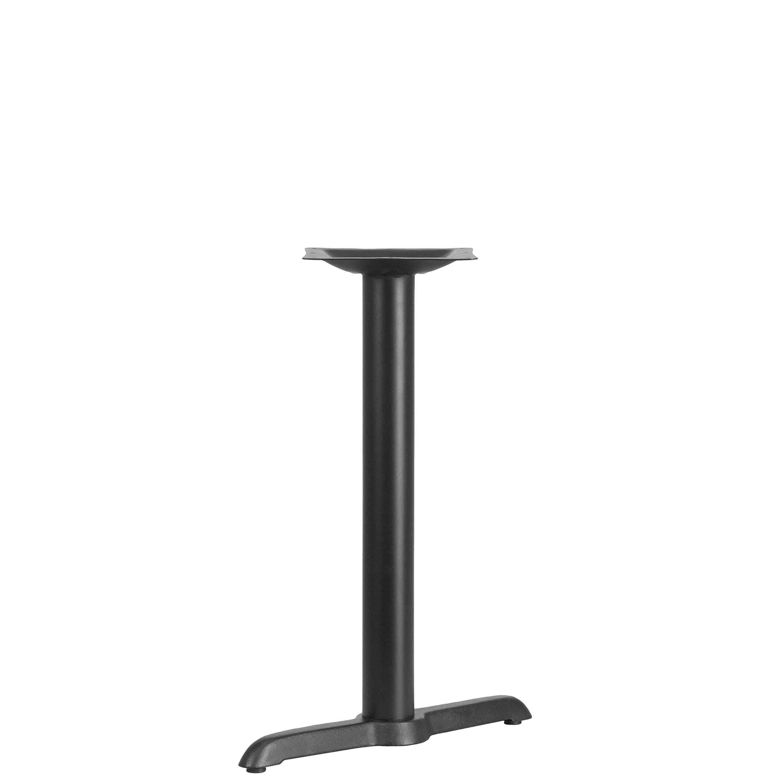 5'' x 22'' Restaurant Table T-Base with 3'' Dia. Table Height Column, Black
