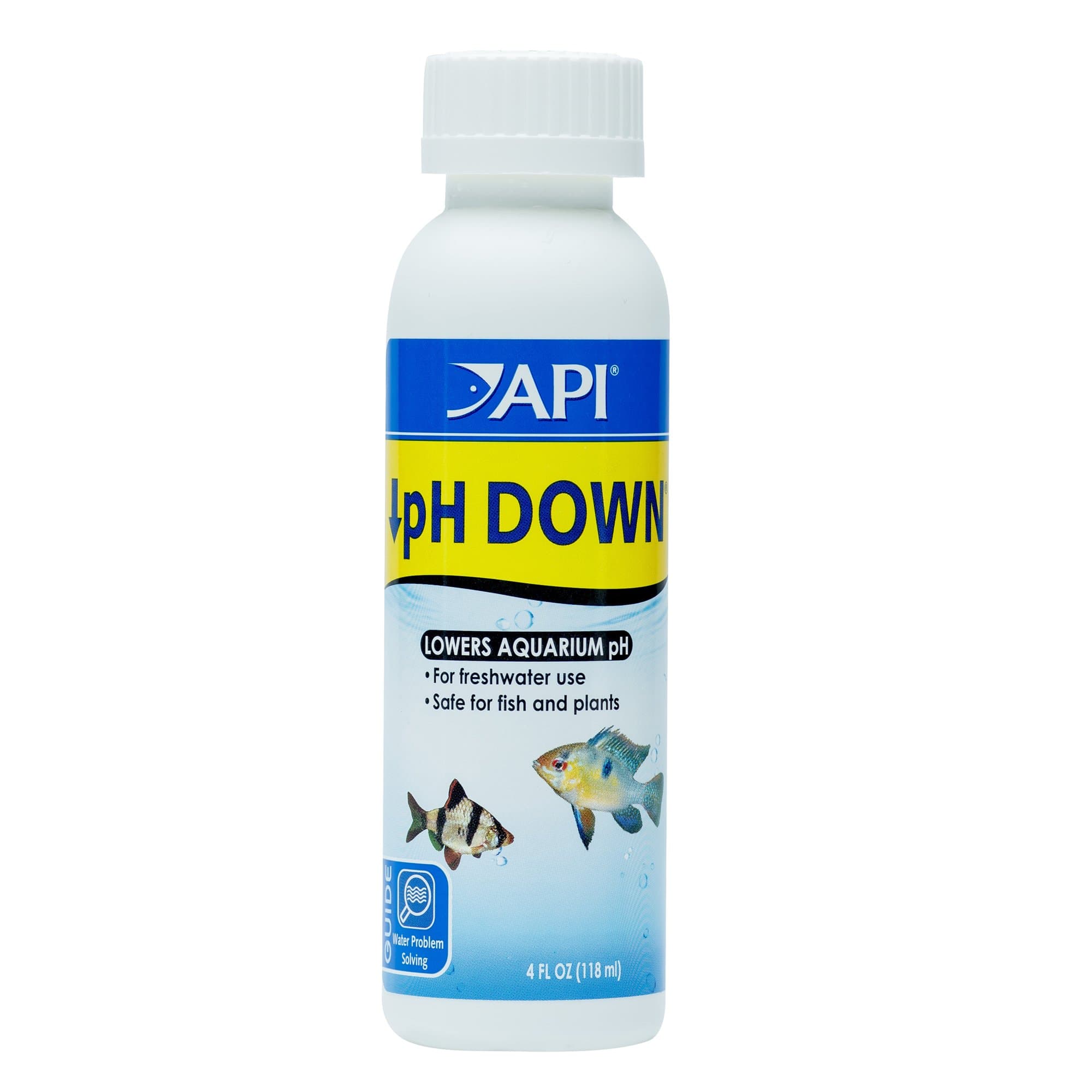pH DOWN Freshwater Aquarium Water pH Reducing Solution 118 ml Bottle