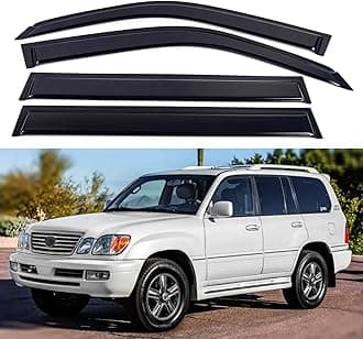 Window Visors Compatible with Lexus LX470 1998-2007, Window Deflector Rain Guards Sun Visors Vent Deflectors,Tape-On Style