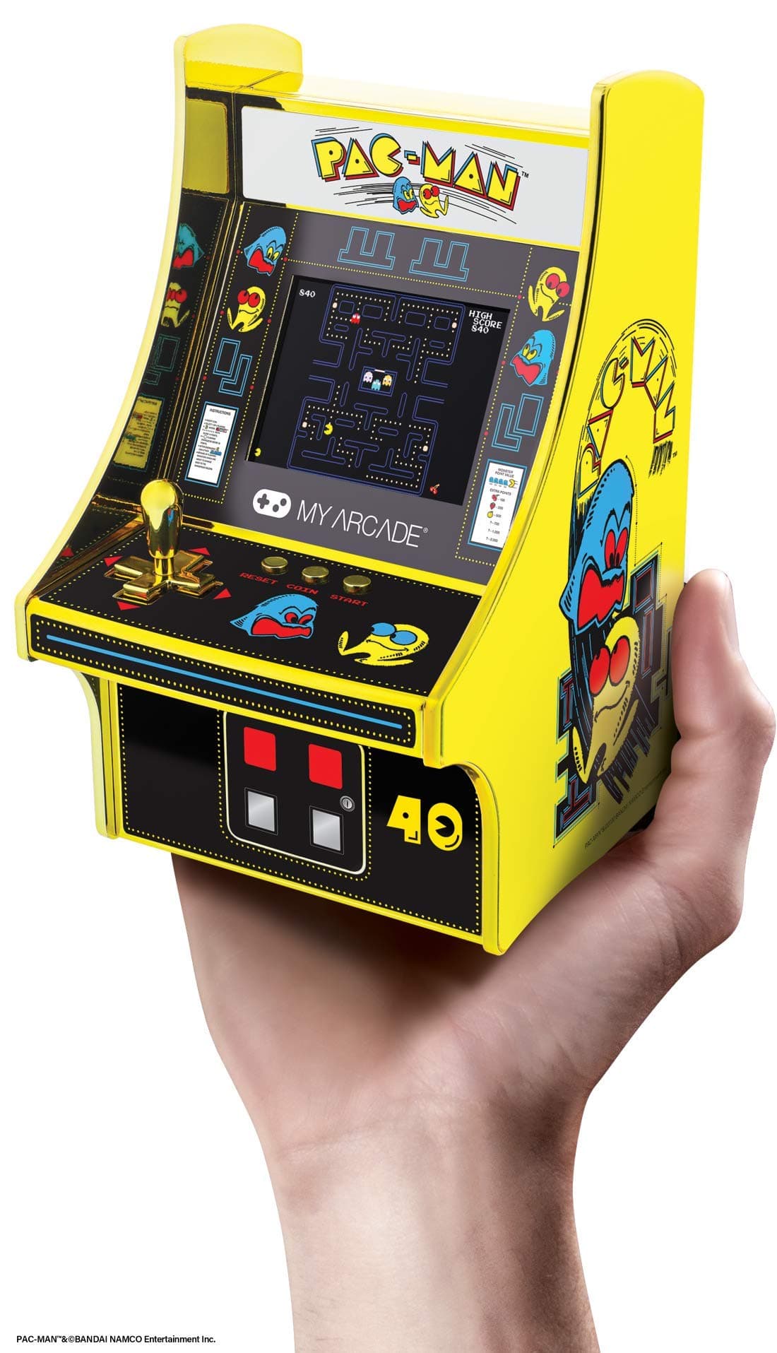 My Arcade DGUNL-3290 Pac-Man 40th Anniversary Micro Player Retro Arcade Machine