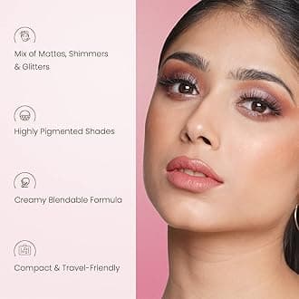 Swiss Beauty Lustre Eyeshadow Palette | 4 Highly Pigmented Shades in Matte & Shine |Long-Lasting | All Skin Types | Shade- Nude Addict, 5gm