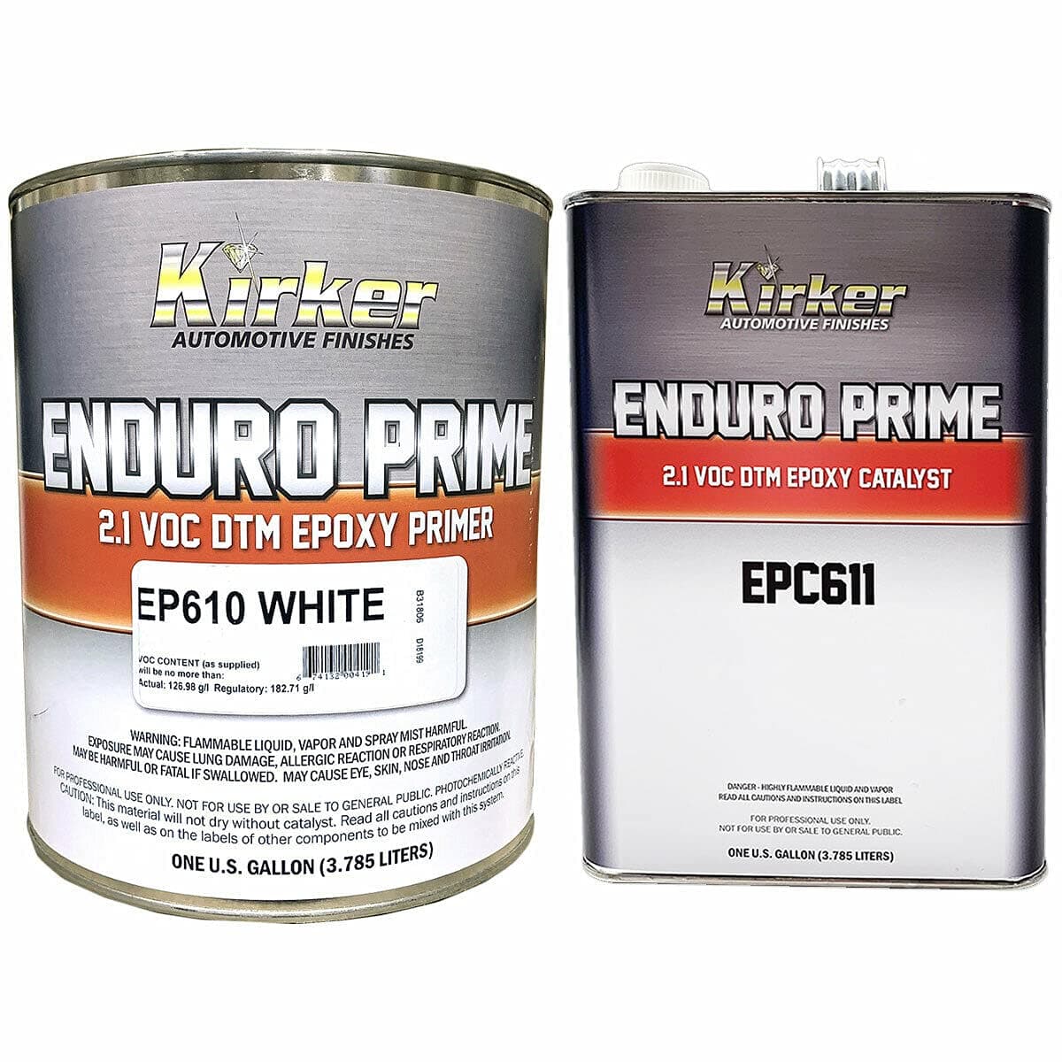 Enduro Prime DTM Epoxy Primer White EP610 One Gallon with Catalyst EPC611