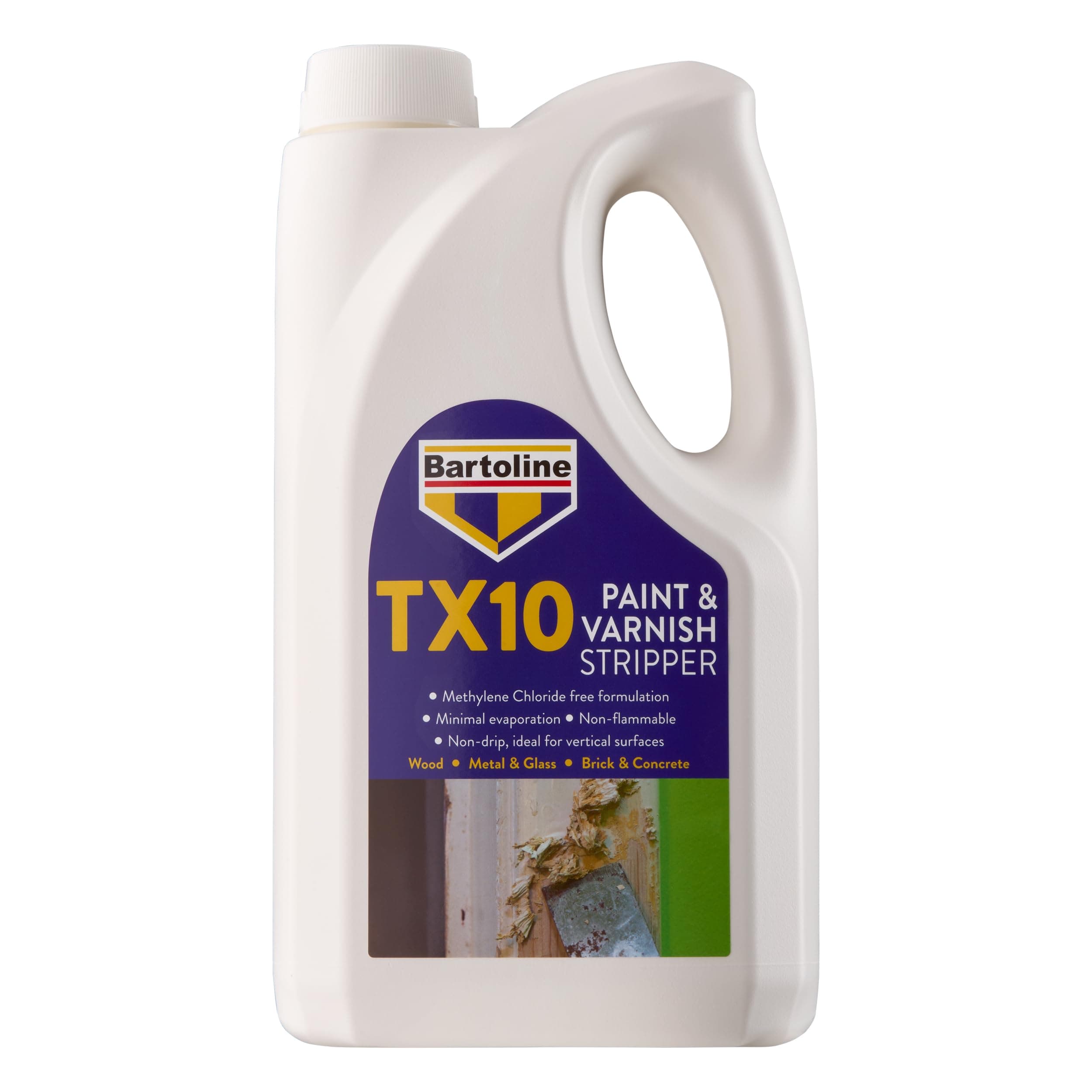 Bartoline TX10 Paint and Varnish Stripper 2.5L – Extra Strong, Non-Caustic Paint Remover for Wood, Metal & More