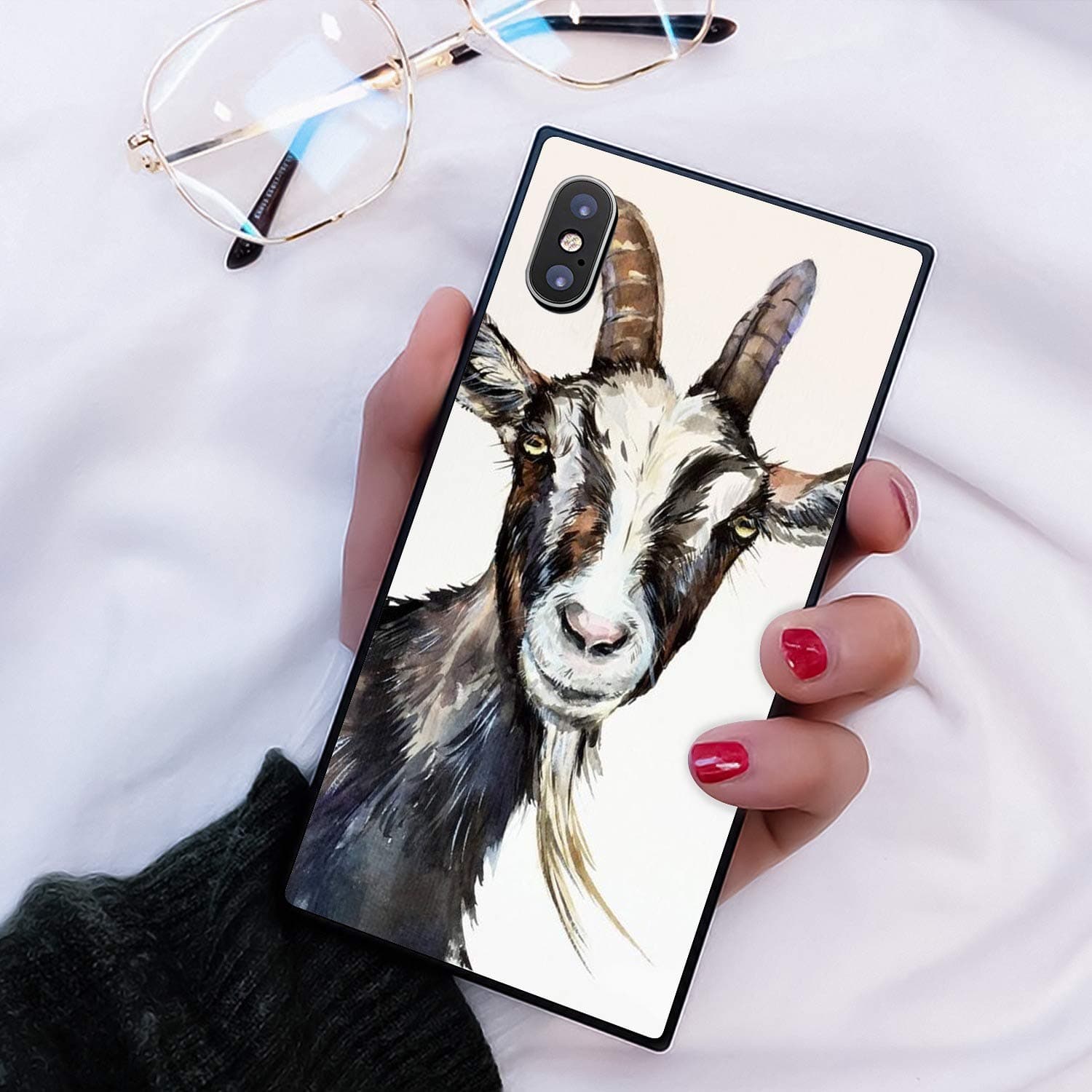 Goat iPhone Xr Phone Case Black TPU Protective case Shockproof Non-Slip Soft Designed Goat case for iPhone Xr