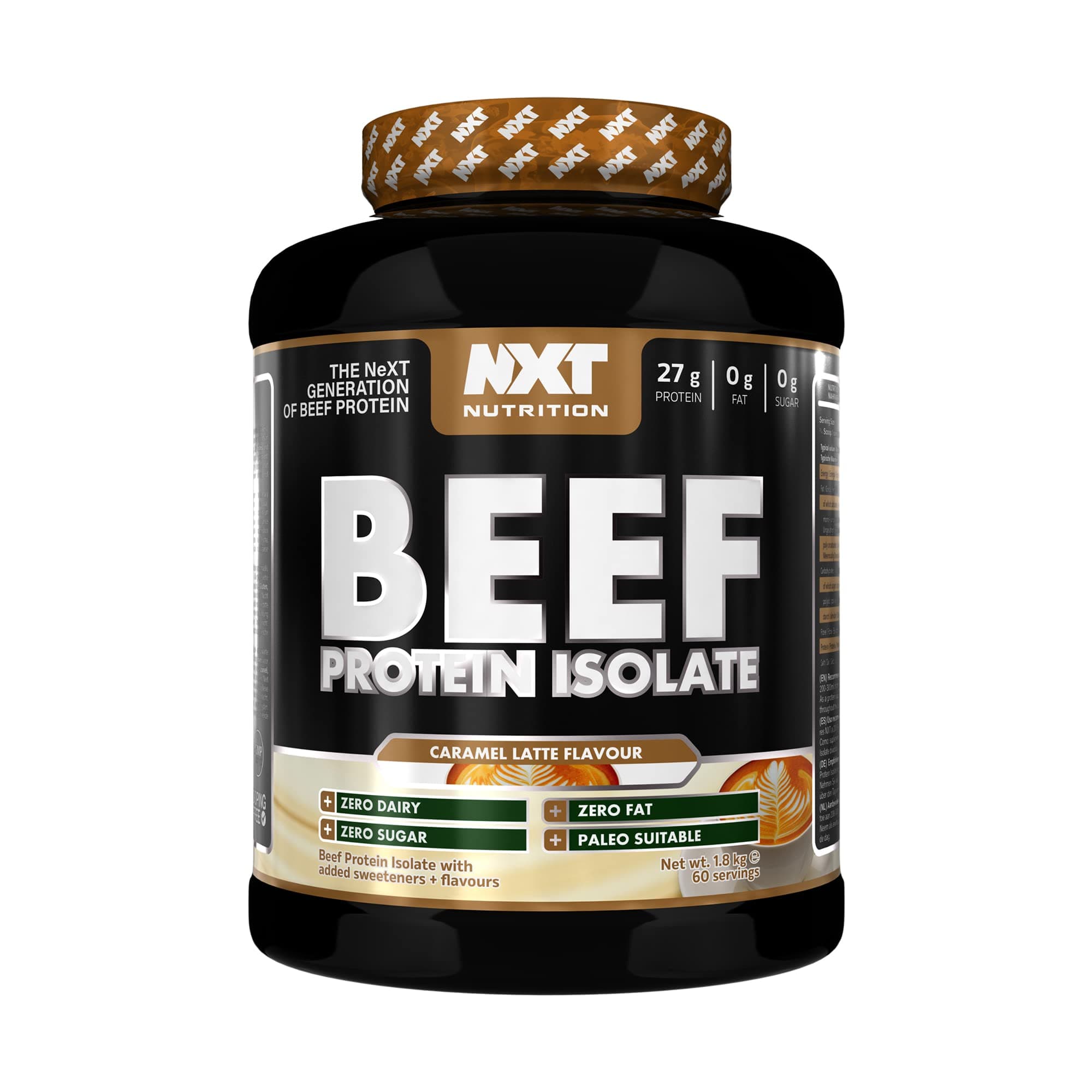 NXT Beef Protein Isolate Caramel Latte 1.8kg 60 Servings