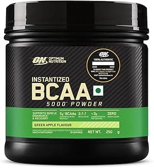 Optimum Nutrition BCAA, 5g BCAAs in 2:1:1 Ratio, 30 servings, For Muscle Recovery & Endurance, Intra workout, Informed Choice certified (250gm, Green Apple)