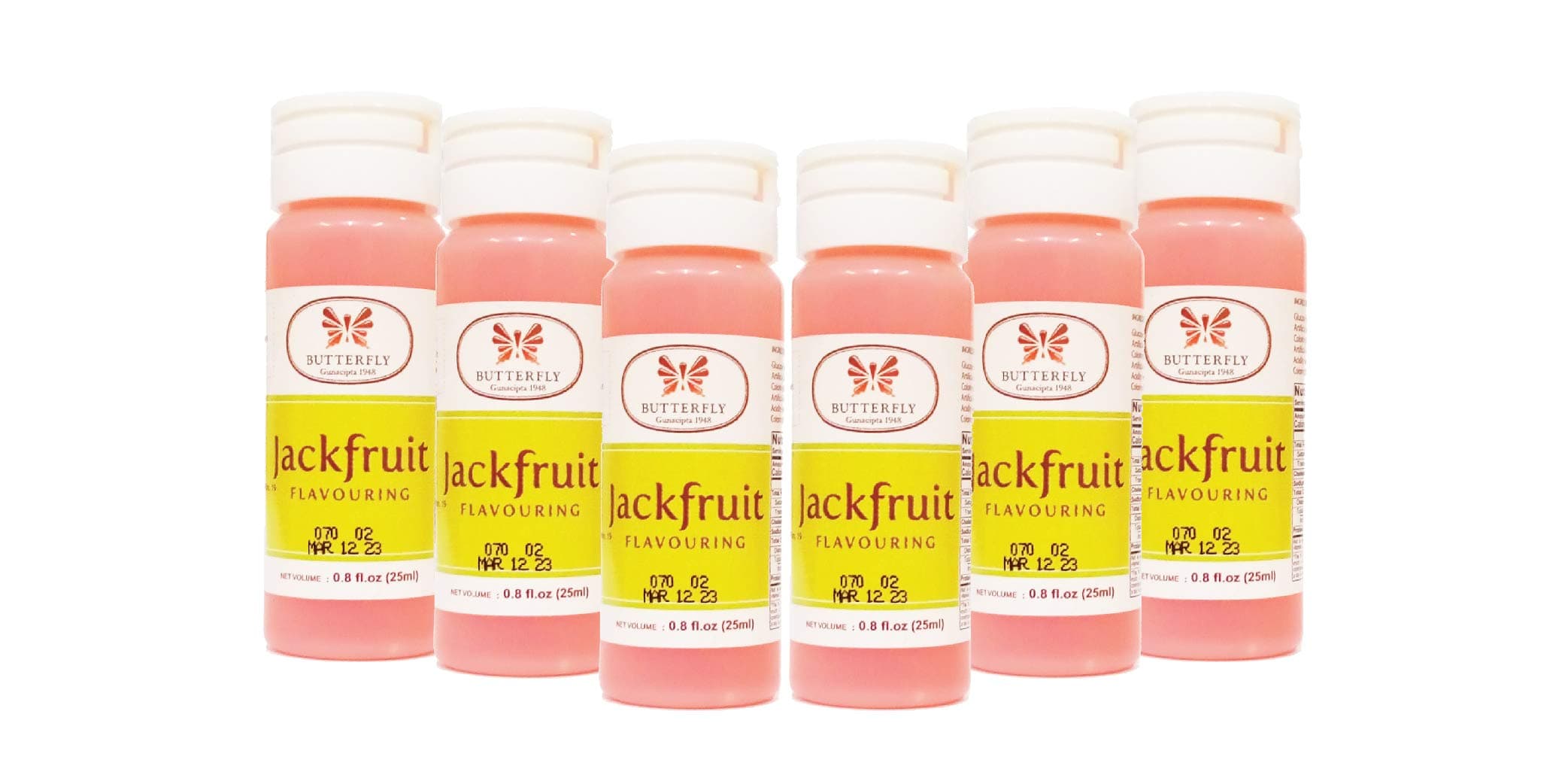 Butterfly Flavoring Extract Paste, Jackfruit, 25 ml (Pack of 6) — Exotic Tropical Fruit Flavoring for Baking, Desserts, Drinks, Pastries, Ice Cream, Custards, and Beverages