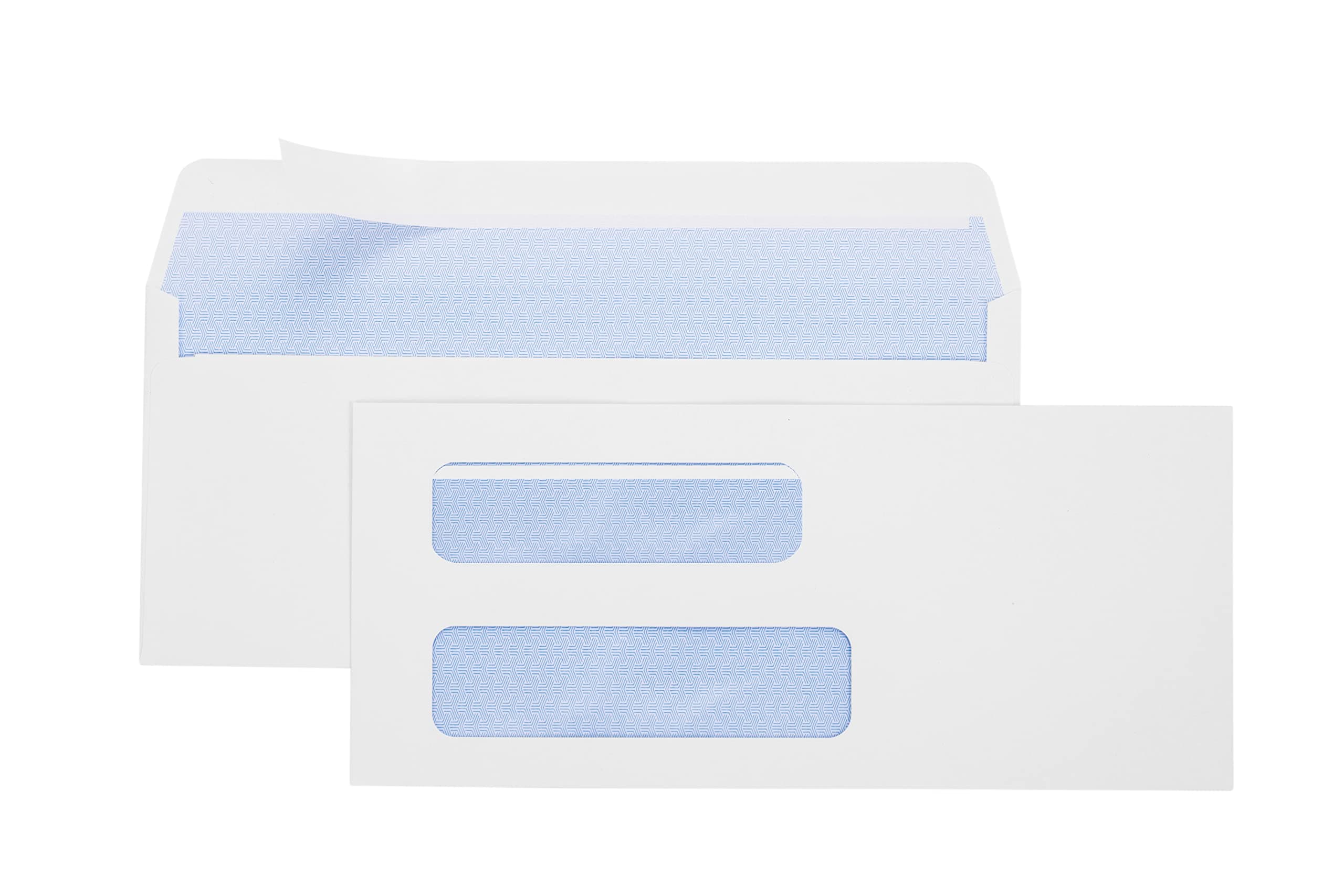 #10 Double Window Envelopes Self Seal #10 Security Envelopes-Designed for Business Statements, Quickbook Invoices, and Return, Self Seal Envelopes Size - 4 1/8 X 9 ½’’