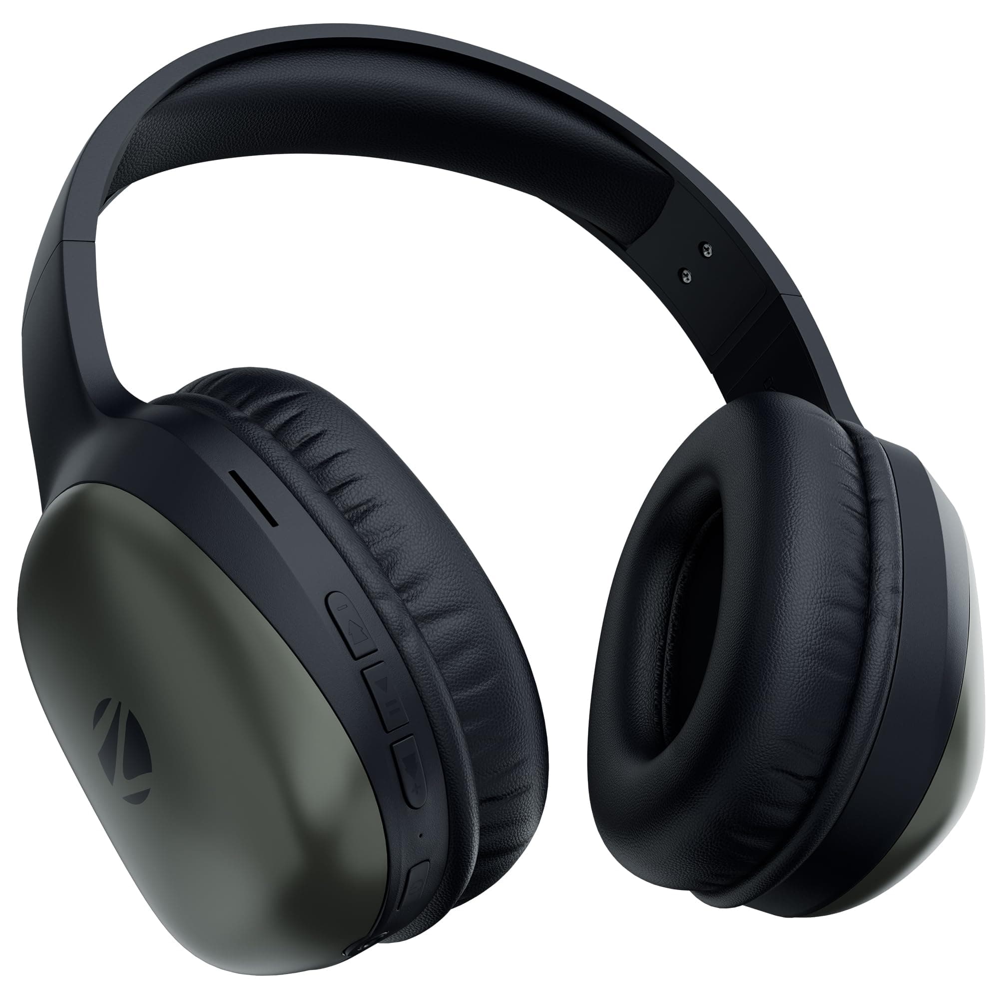 ZEBRONICS Thunder Pro Wireless Over Ear Headphone with Dual Pairing, Gaming Mode, Enc, Bluetooth, Call Function, Aux, Micro Sd, Voice Assistant, Deep Bass, Up to 60H Backup (Olive Green)