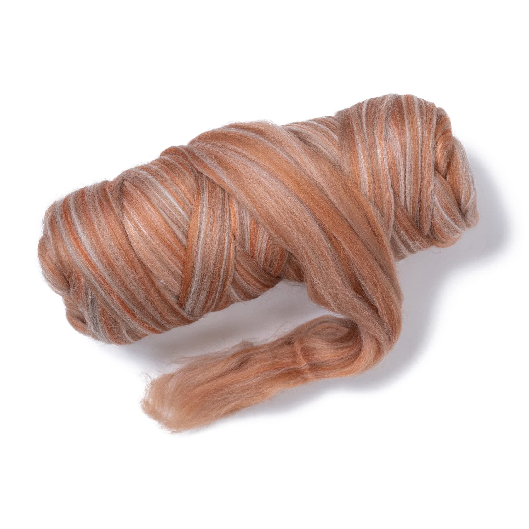 Kondoos Multi Colored Natural Wool roving, 1 lb. Best Wool for Needle Felting, Wet Felting, handcrafts and Spinning. (Pebble, 1lb)