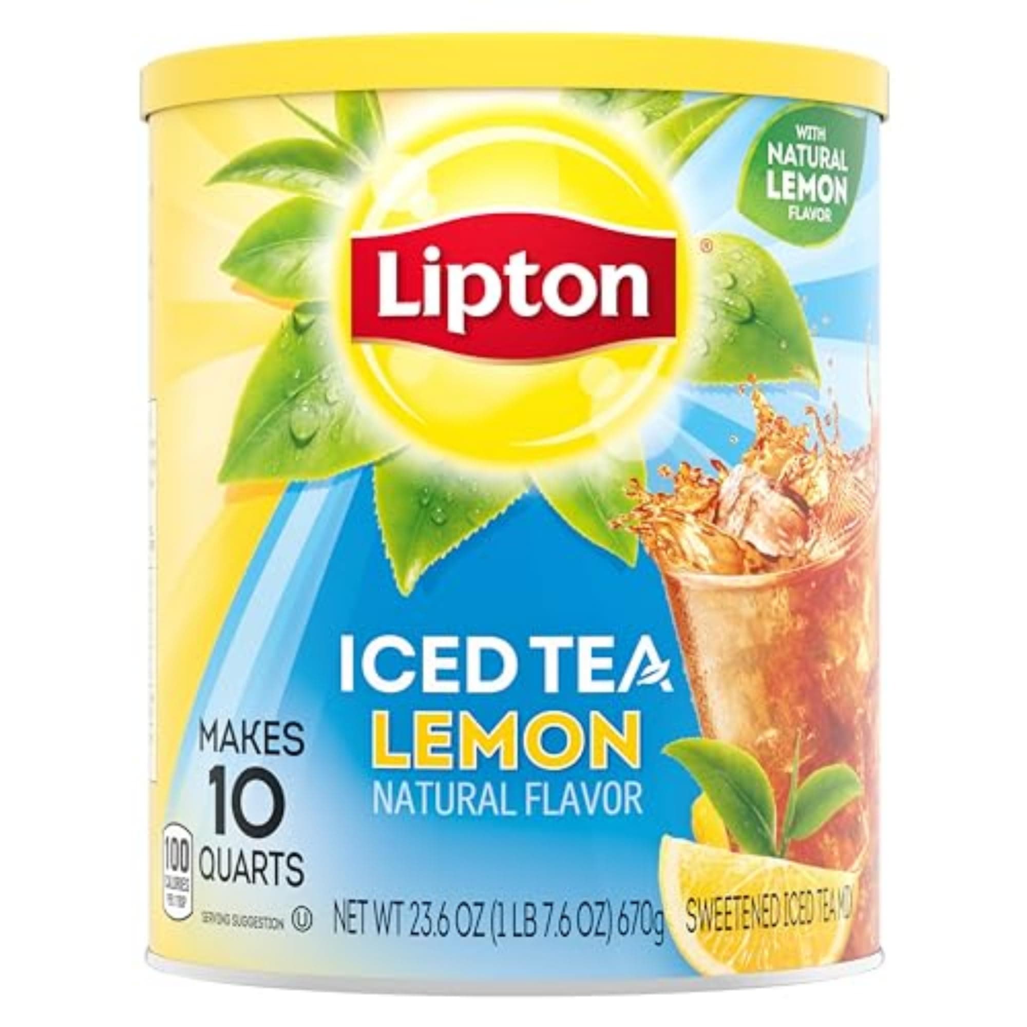 Lipton Iced Tea Mix, Lemon - 25.1 Ounce