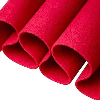 FabricLA Red Felt Fabric – 36" Wide x 12 Feet – Durable Craft Felt by the Yard for DIY, Sewing, Banners, Costumes & Decorations