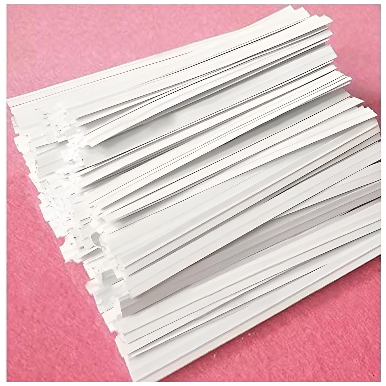 600 Pcs 5" White Paper Twist Ties Bread Ties White Twist Ties Twisty-Ties Bag Ties Twist Ties for Bags Bread Wire Ties Twist Tie for Party Cello Candy Bread Coffee Bags Cake Pops