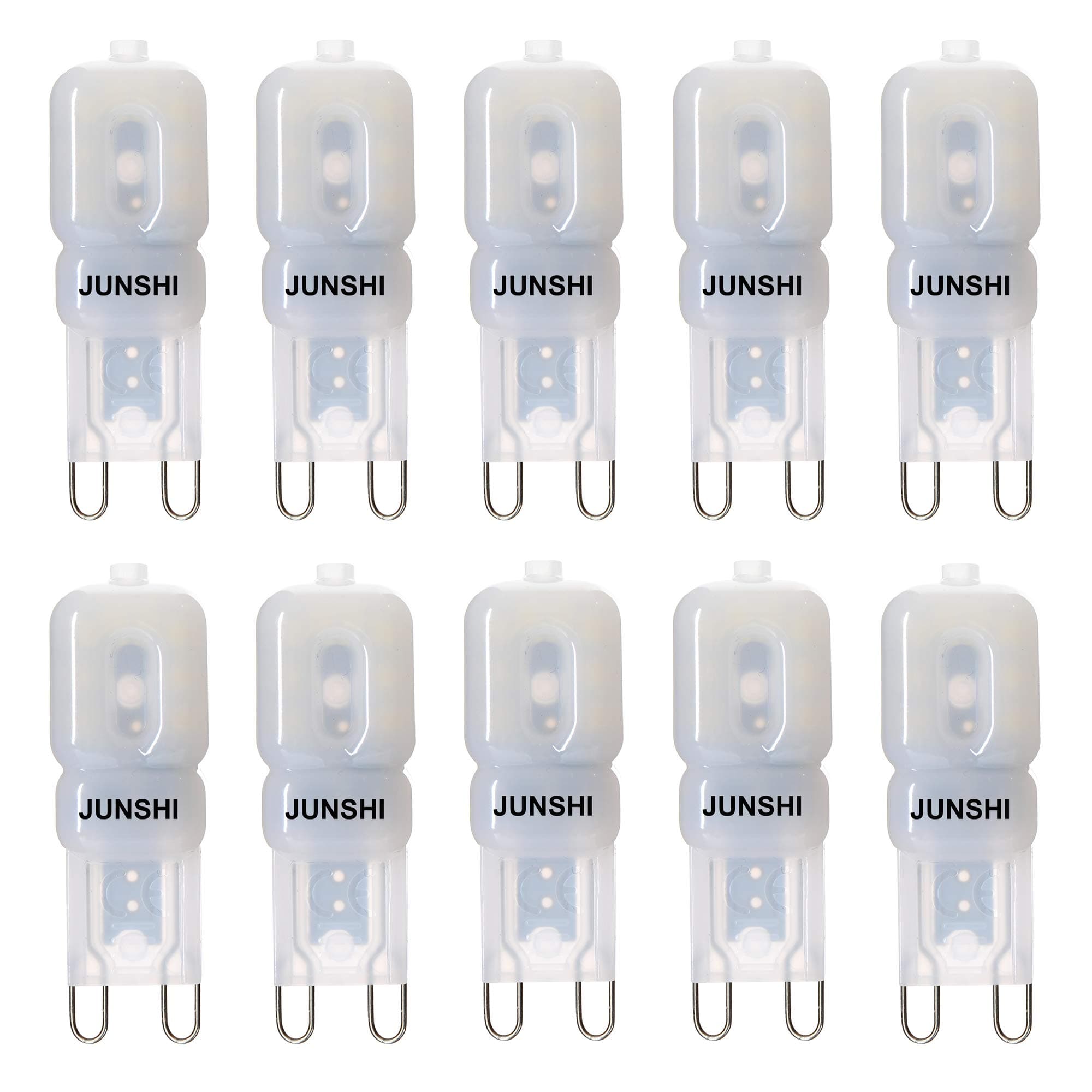 G9 LED Bulb 2.5W(20W 25W Halogen Equivalent) 6000K Daylight White Cool White 220 Lumens Non-Dimmable AC110-130V LED Light Bulb for Ceiling Light,Pack of 10