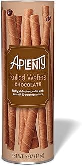 Aplenty, Chocolate Rolled Wafers, 5 Oz