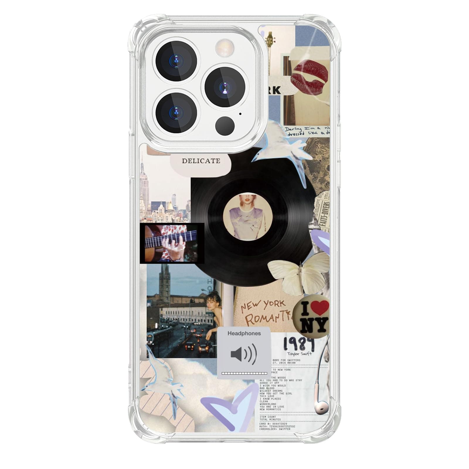 RSMTCI Case for iPhone 14 Pro Max Case Shockproof Designed Clear Phone Case Abstract Music Phone Case for Girls Women,6.1 Inch Clear