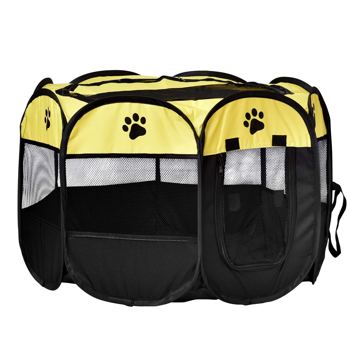 Top-Tech Pet Cage Pet Playpen Soft Fabric Portable Foldable Pet Dog Cat Puppy Playpen, Indoor/Outdoor use Pet Kennel Cage (M)