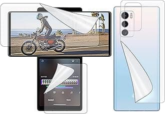 Hydrogel Screen Guard Compatible With LG WING 5G Front & Back Edge to Edge Screenguard, Front Hyrdogel TPU & Matte Finish Back Skin Combo, Not a Tempered Glass, Full Screen Protector