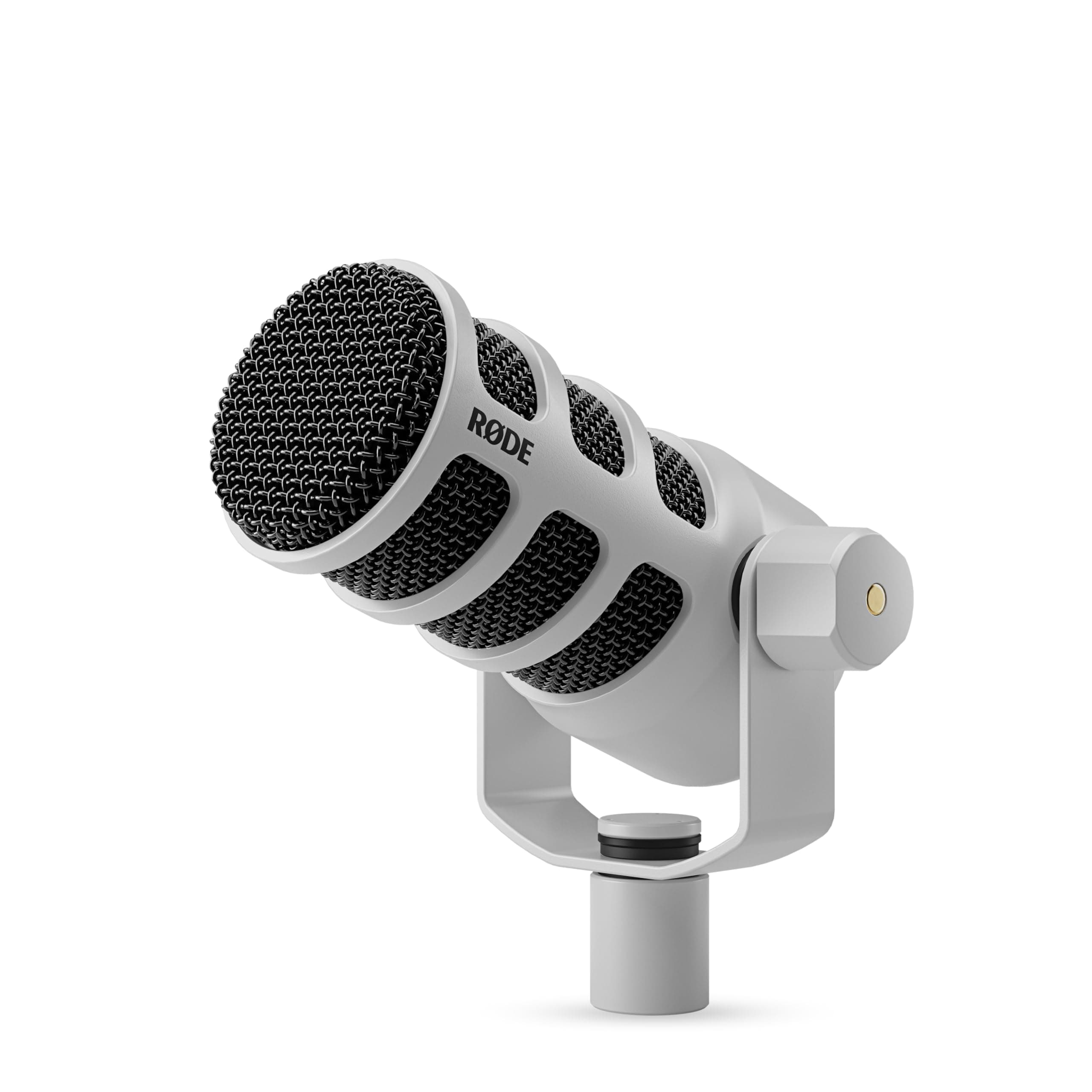 RØDE PodMic Broadcast-quality Dynamic Microphone with Integrated Swing Mount for Podcasting, Streaming, Gaming, and Voice Recording (White)