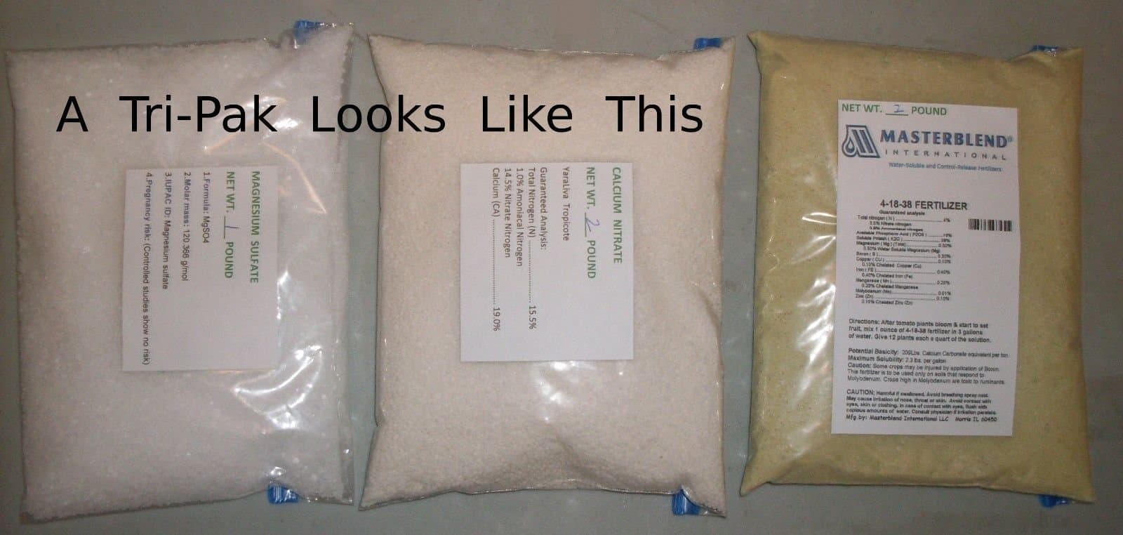 Masterblend Fertilizer 4-18-38 Tri-Pak