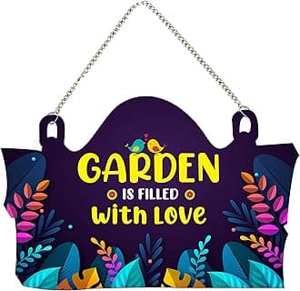 Artvibes Garden Quotes Wooden Wall Hanger for Home Decor | Office | Gifts | Bedroom | Wall Art for Living Room | Decoration Wall Hanging Items | Quotes Decor Items | Door Hanging (WH_3707NN)
