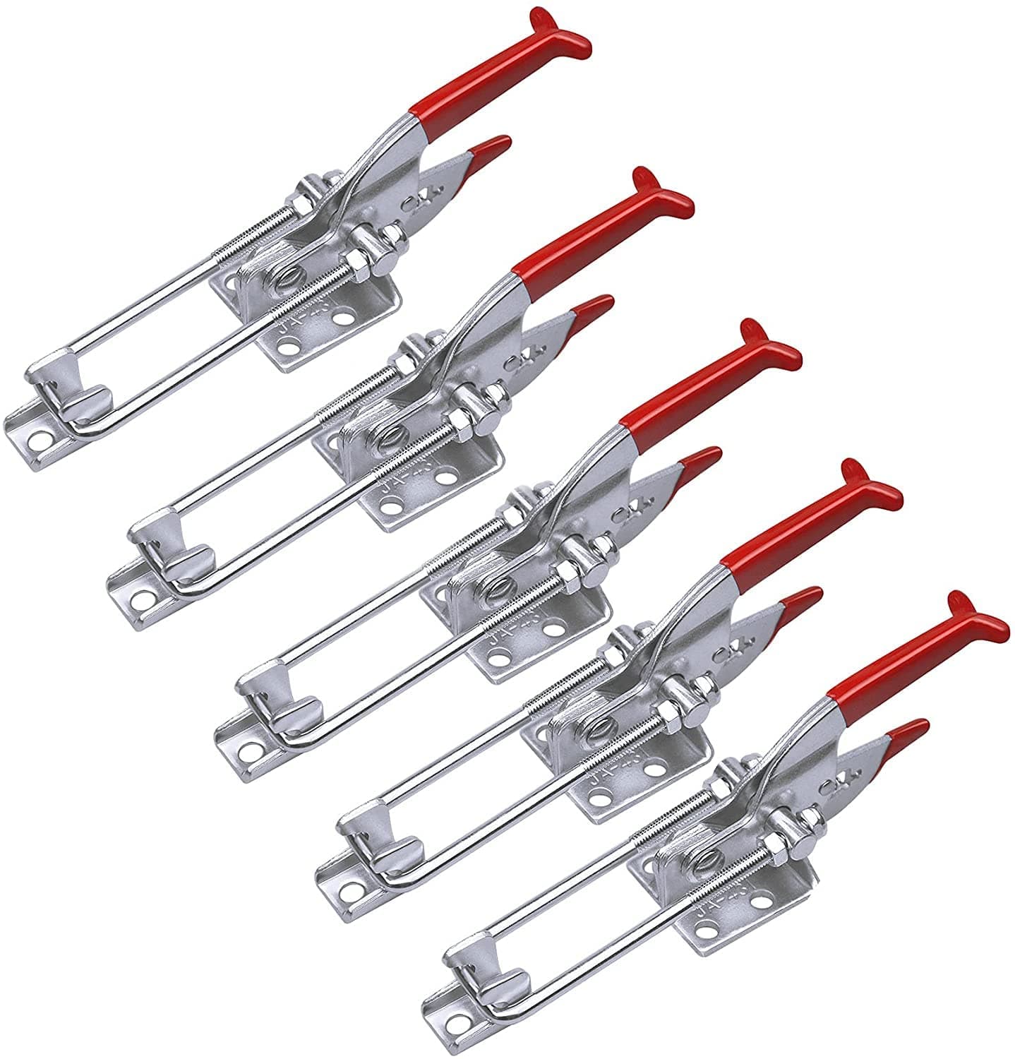 5-Pack 2000lbs Capacity Heavy Duty Toggle Clamps Adjustable Latch U Bolt Self-lock Toggle Latch (A0431-5 PCS)