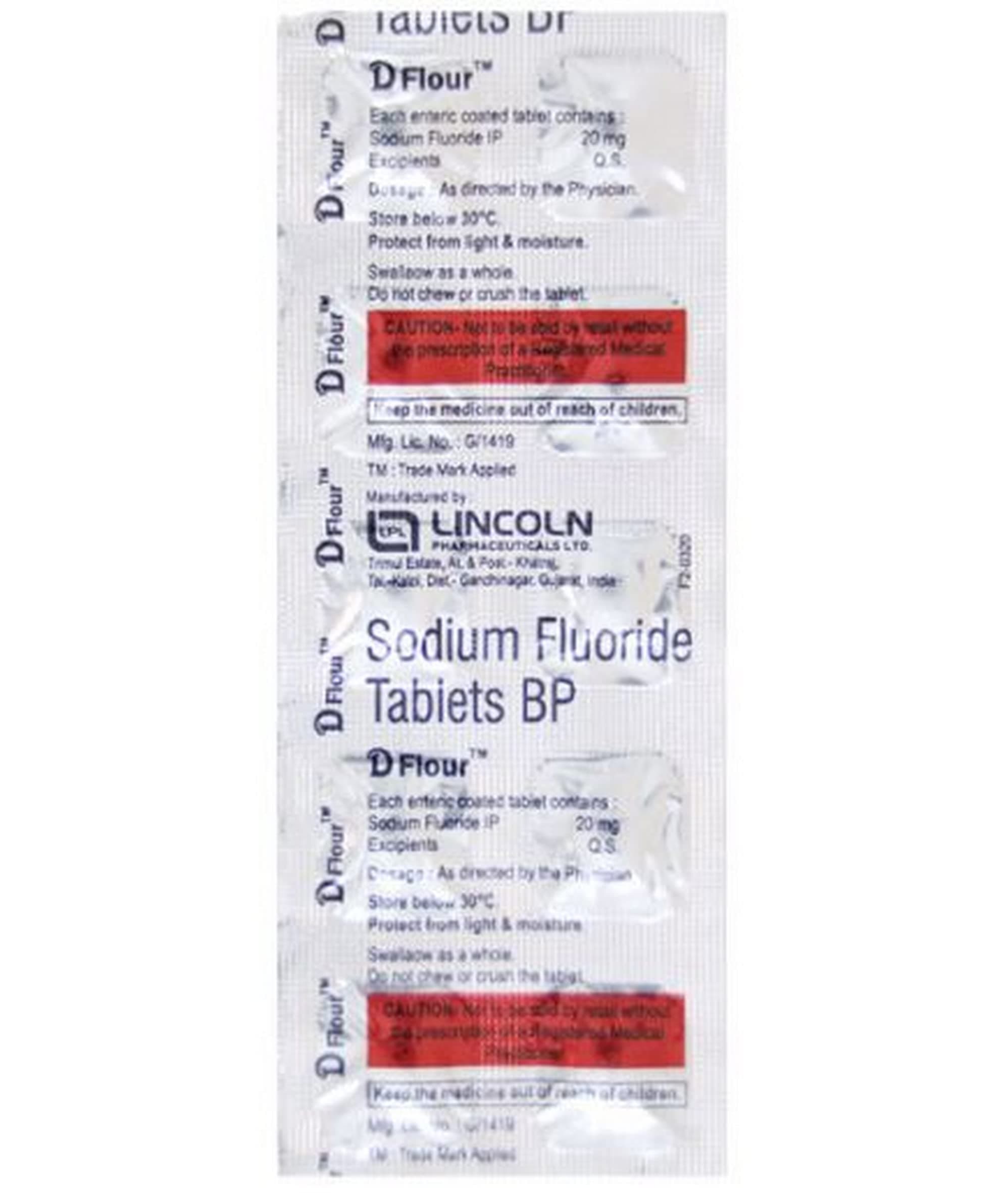D Flour - Strip of 10 Tablets