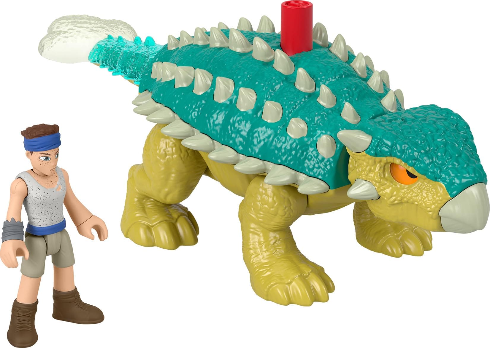 Imaginext Jurassic World Toy Set Dinosaur Bumpy and Ben Figure for Role Play in Nursery Age 3 Years and Above HVY19