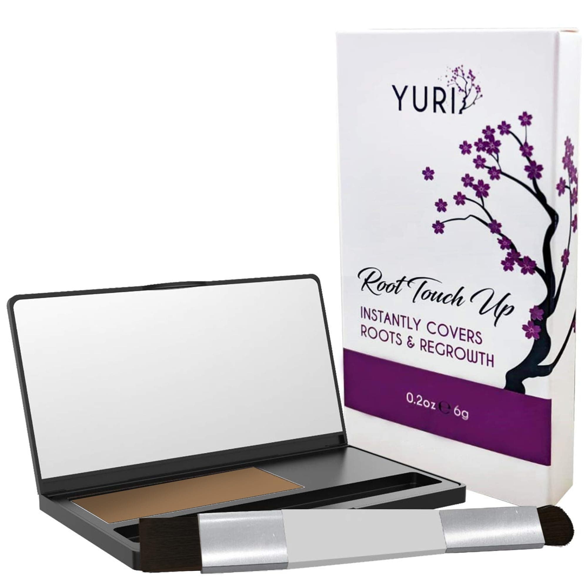 Premium Root Touch Up - Temporary Instant Root Concealer for Extending Time Between Coloring - Cover Up Grays and Roots with Color and no Spray - Lasts Until You Shampoo - Light Brown