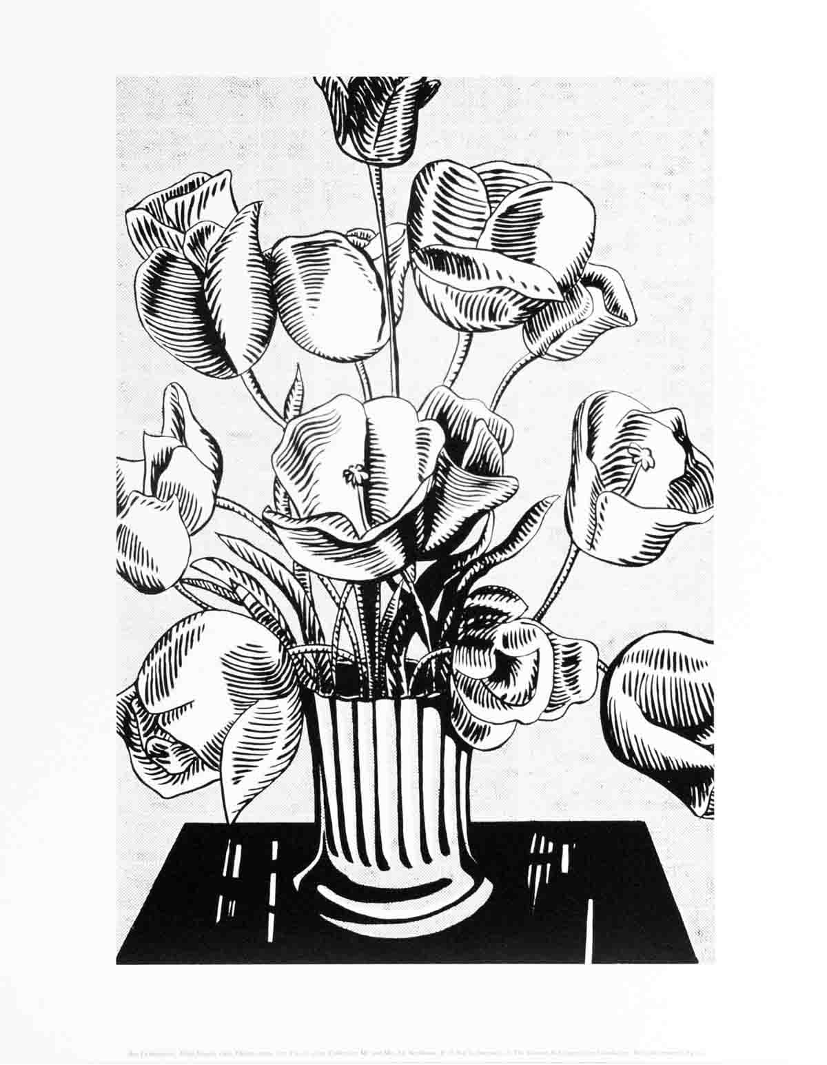 ROY LICHTENSTEIN Black Flowers