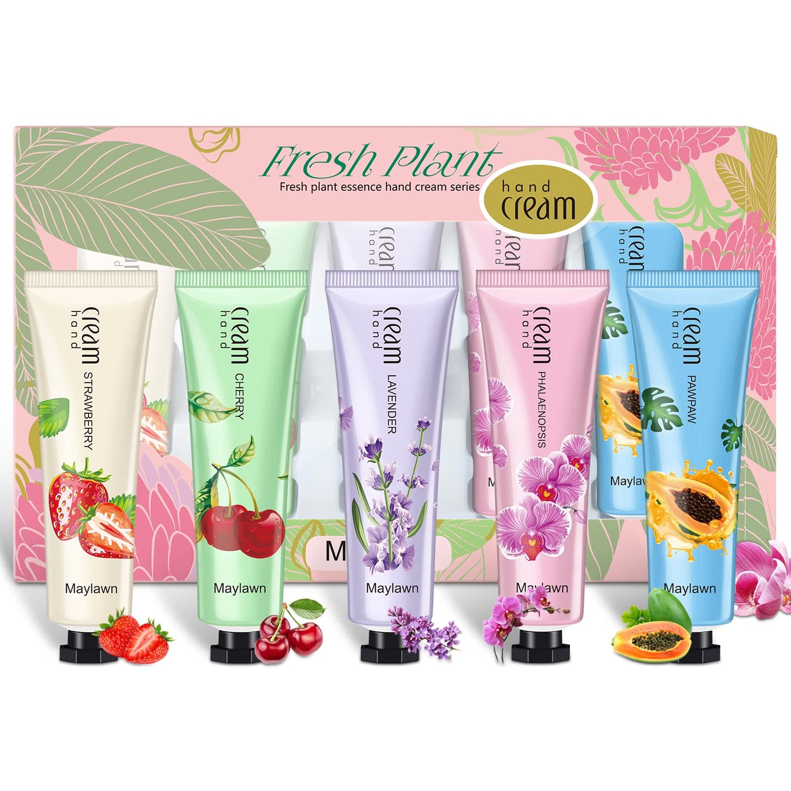 Maylawn Hand Cream, 5 x 30ml, Hand Cream Gift Sets, Pack of 5, Vegan Friendly and Cruelty Free, Perfect for Birthday Mothers day Gifts idea For Her/Him