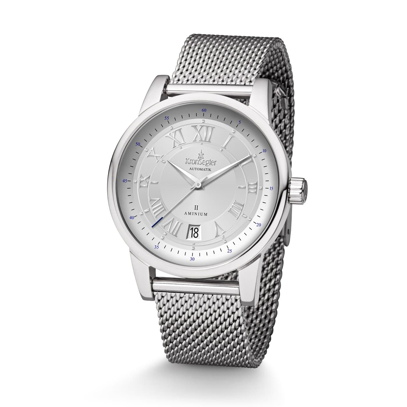 KronseglerAminium II Automatic Steel-Silver mesh