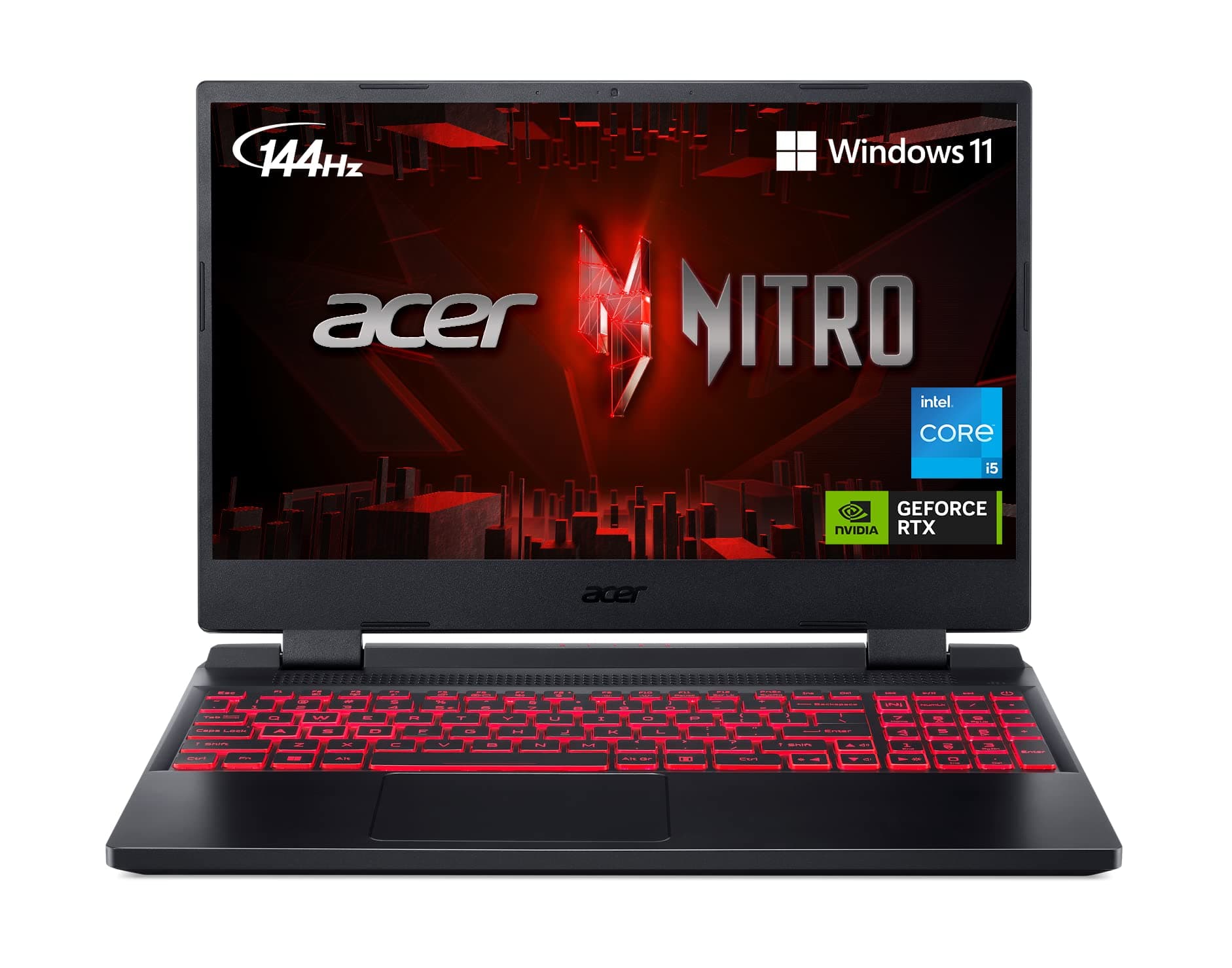 Acer Nitro 5 Gaming Laptop 12th Gen Intel Core i5-12500H /16GB RAM / 512GB SSD / 4GB NVIDIA GeForce RTX 3050 Ti GPU /15.6" FHD 144Hz IPS Display/Windows 11 Home/Obsidian Black/English Keyboard