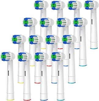 Replacement Toothbrush Heads Compatible with Oral B Braun, 12 Pcs Professional Electric Toothbrush Brush Heads Compatible with Oral B Replacement Heads Refill 7000/Pro 1000/9600/500/3000 (1 Count (Pack of 16))