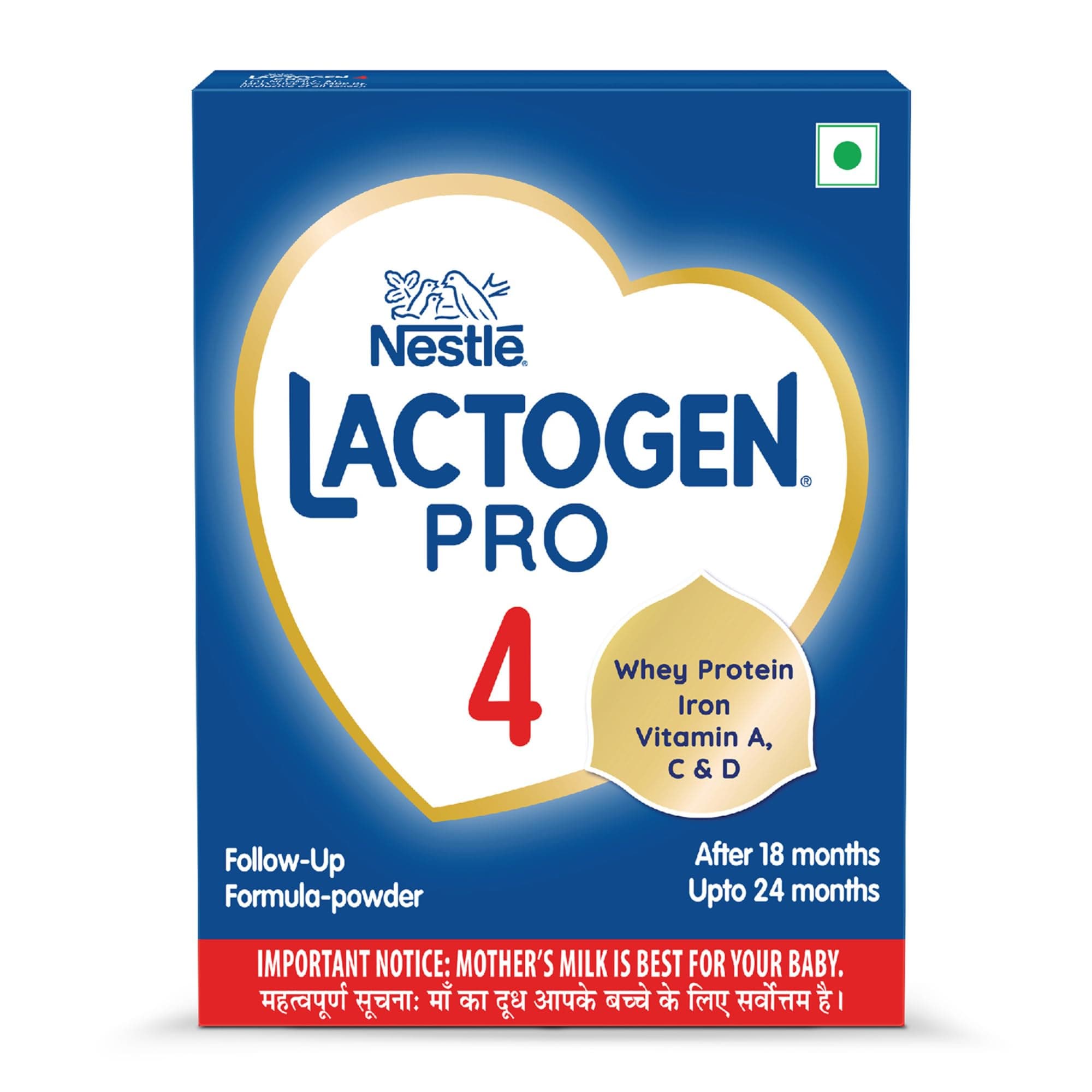 Lactogen Pro 4, Follow-Up Formula With Iron, Whey Protein And Vitamins, After 18 Months Up To 24 Months, Bag-In-Box Pack, 400g.