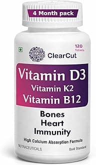 Vitamin D3 K2 B12 Calcium tablet Joints bones Boosting Immunity supplement for men women 120