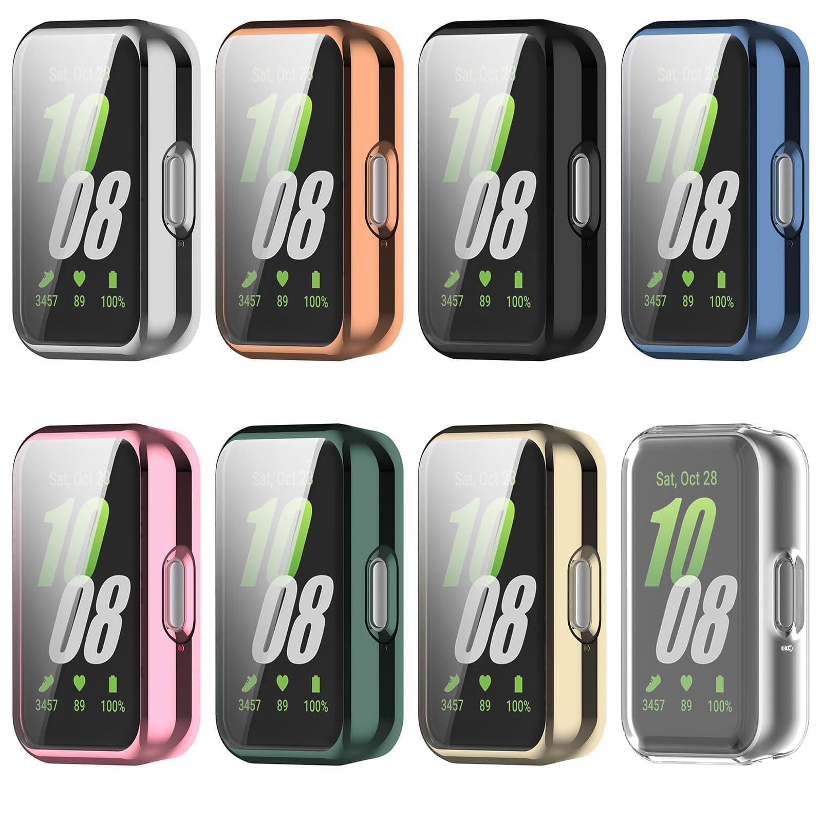 8Pack Screen Protector Compatible with Samsung Galaxy Fit 3 SM-R390 Case (Not for Galaxy Fit2/Galaxy Fit) Smartwatch Scratched Full Protection