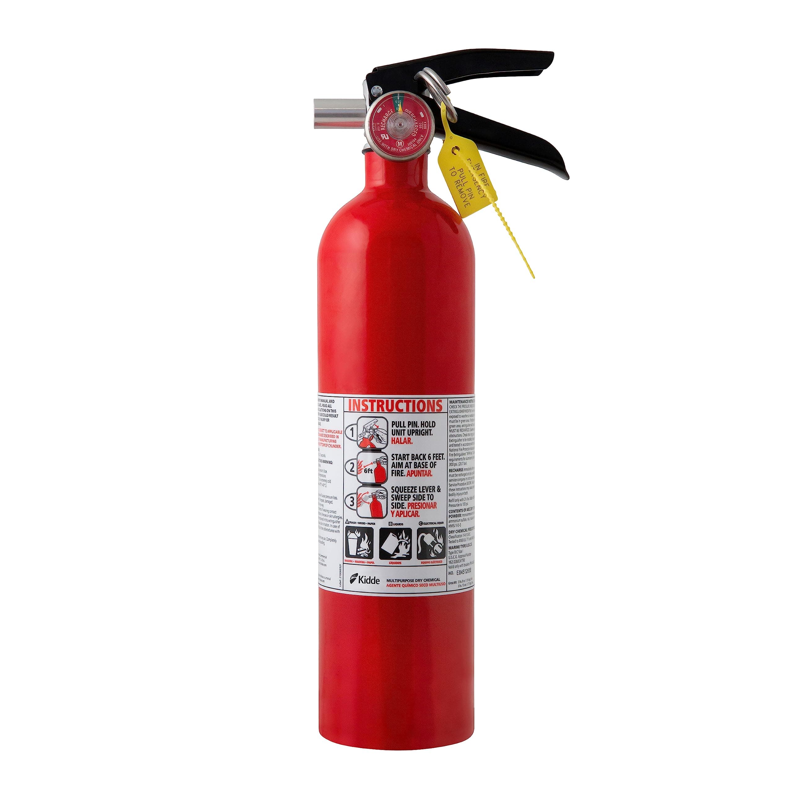 Kidde2.5 TCM-8 Pro 110 Fire Extinguisher, Red