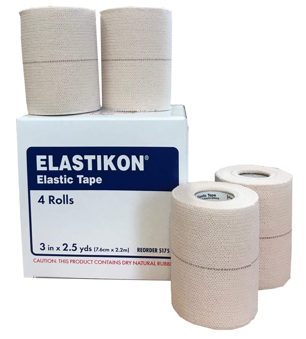 Johnson & Johnson Elastikon First Aid Elastic Tape, 3” X 5 Yards, 4 Count