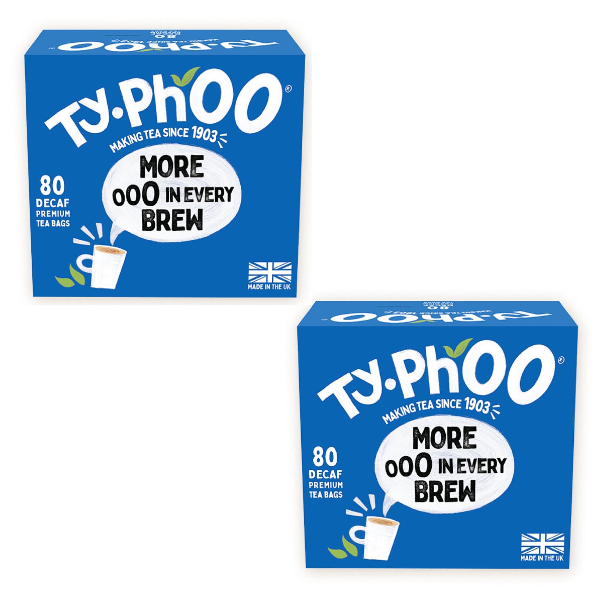 Typhoo Decaf (More In Every Brew) 80 Premium Teabags (Pack of 2)