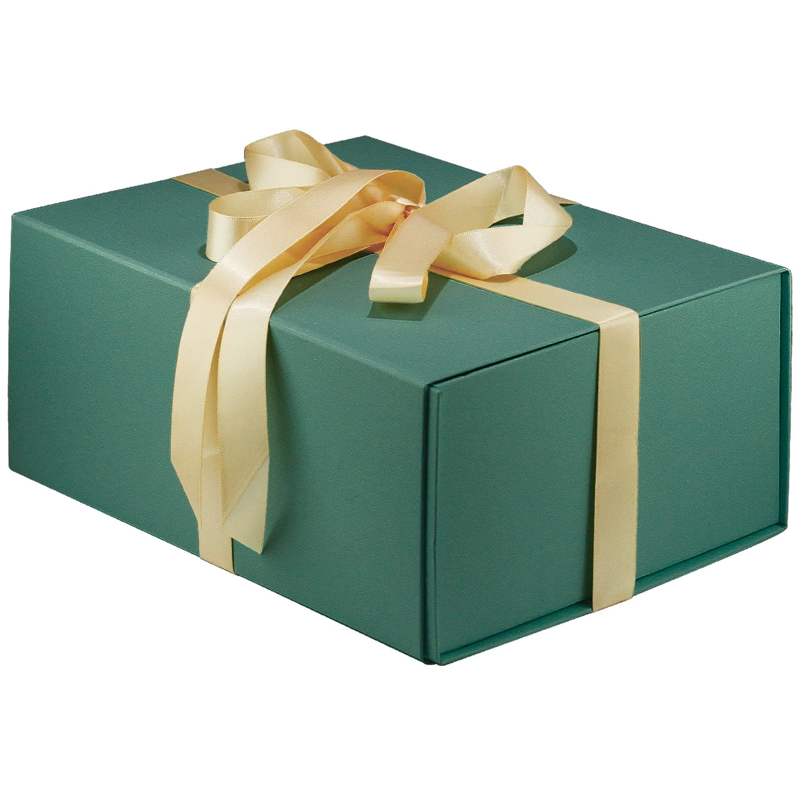 MOYEUPAC Green Gift Box,9" X 7" X 4" with Lids for Presents Magnetic Closure Gift Packagingfor Birthday, Christmas-Green with Ribbon