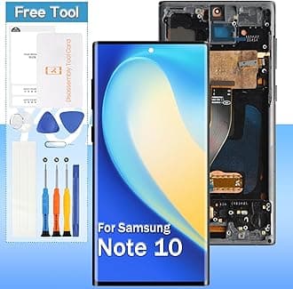 (OLED) Screen Replacement for Samsung Galaxy Note 10 SM-N970F SM-N970U SM-N9700 6.3" LCD Display Touch Digitizer Assembly with Tools(Black with Frame)