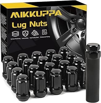 MIKKUPPA M12x1.25 Lug Nuts - Replacement for 1993-2022 Nissan Altima, 1988-2022 Nissan Maxima, Subaru Aftermarket Wheel 20pcs Black Closed End Lug Nuts