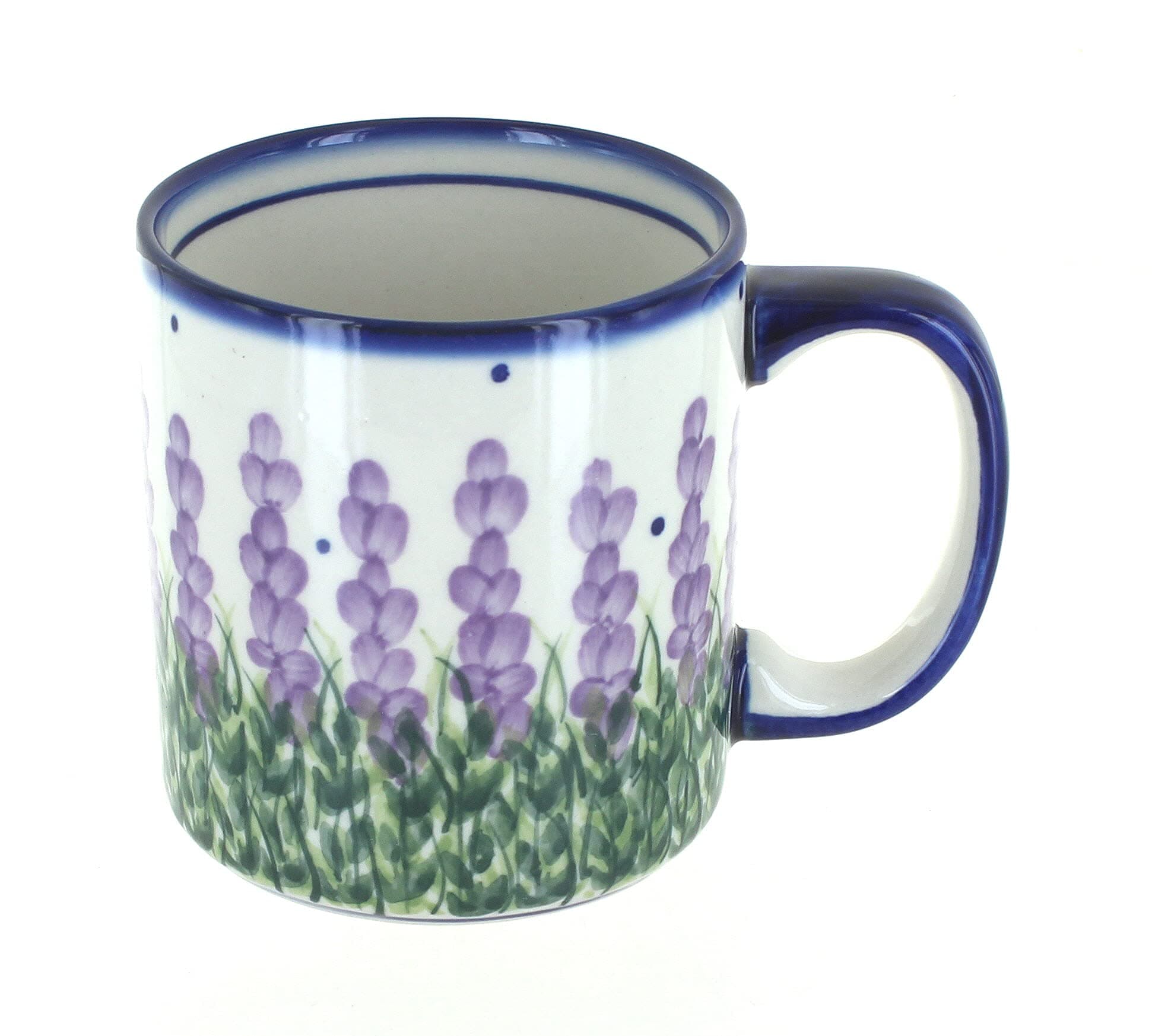 Blue Rose Polish Pottery Lavender Fields Coffee Mug