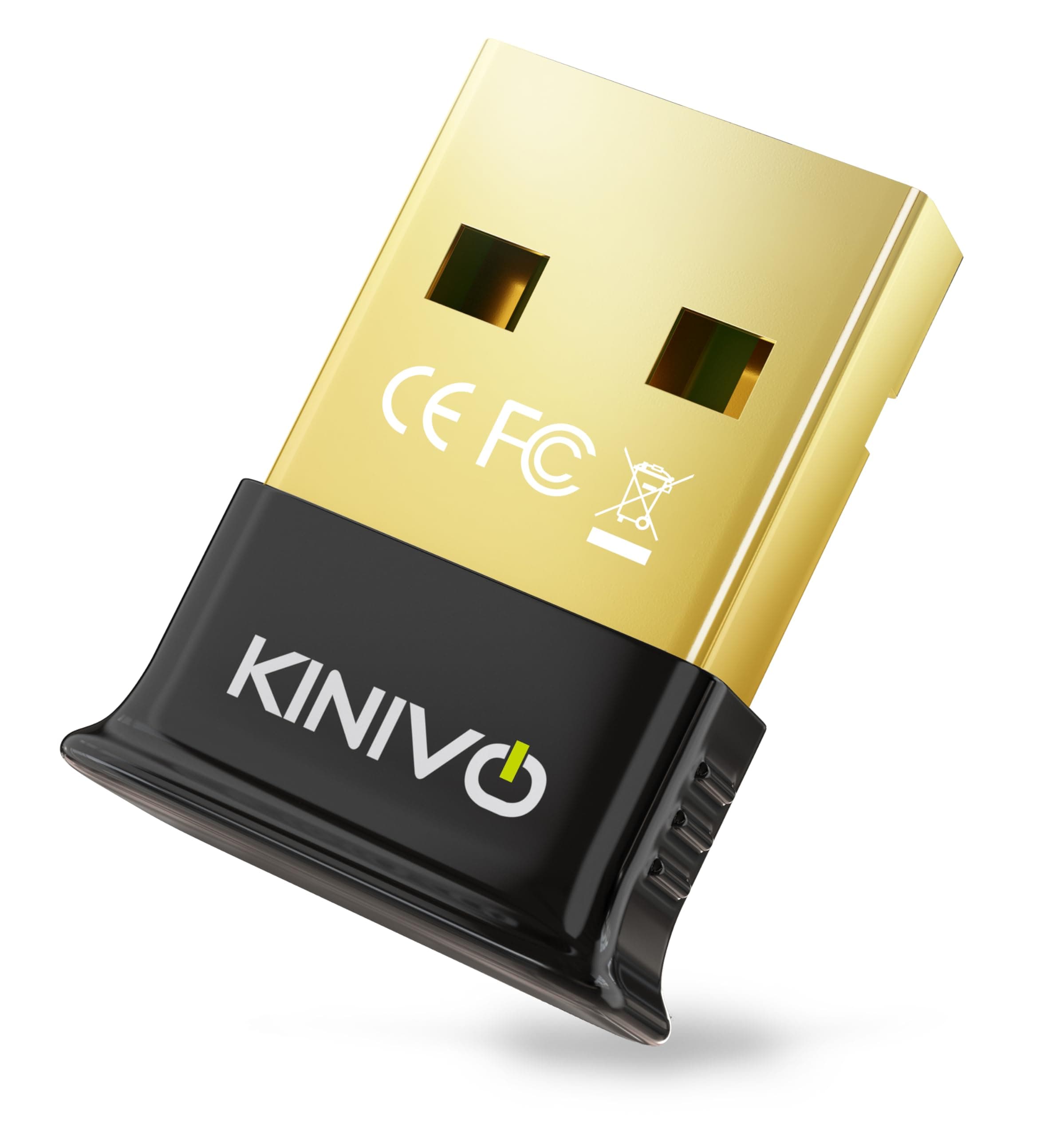 Kinivo USB Bluetooth Adapter for PC BTD530 (BT 5.3, Wireless Dongle Receiver for Windows 11/10/8.1/8, Raspberry Pi, Ubuntu) - Compatible with Laptops, Headsets, Speaker, Mouse, Keyboard, Printers