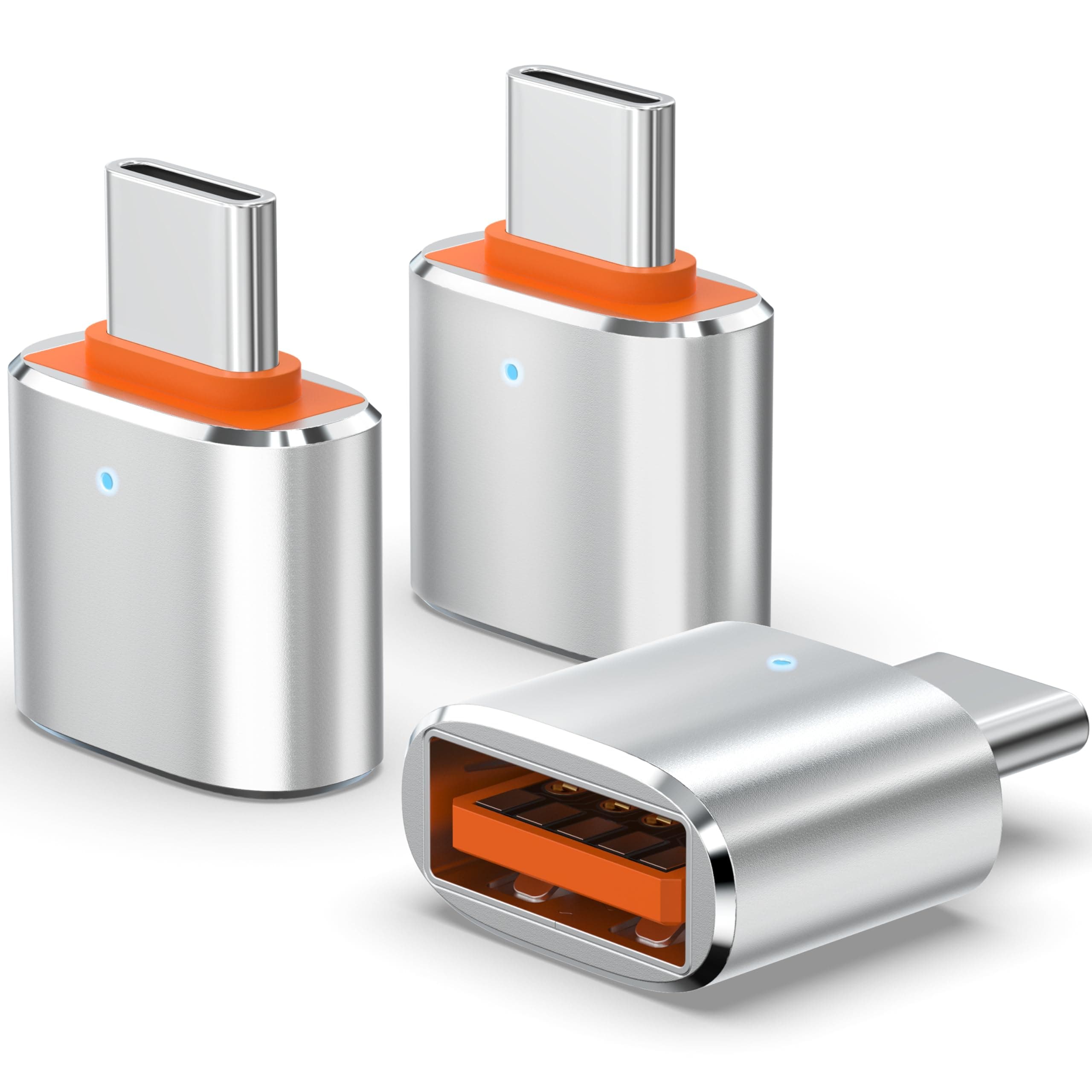 3Pack Upgraded USB C to USB Adapter, High-speed data Transfer, USB C Male to USB 3.0 Female OTG Adapter for iPhone17 16 15, Mac, iPad, Samsung Galaxy S24 S25,Notebook, and More Type C Devices