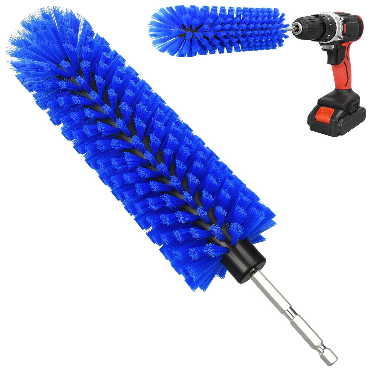 Drill Brush for Car Wheel and Bottle, Highly Dense and Durable Car Cleaning Brush for Wheels, Rims, Engines, Exhaust, Bottle