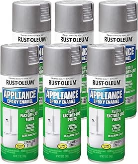 Rust-Oleum 7887830-6PK Specialty Appliance Epoxy Spray Paint, 12 oz, Stainless Steel, 6 Pack