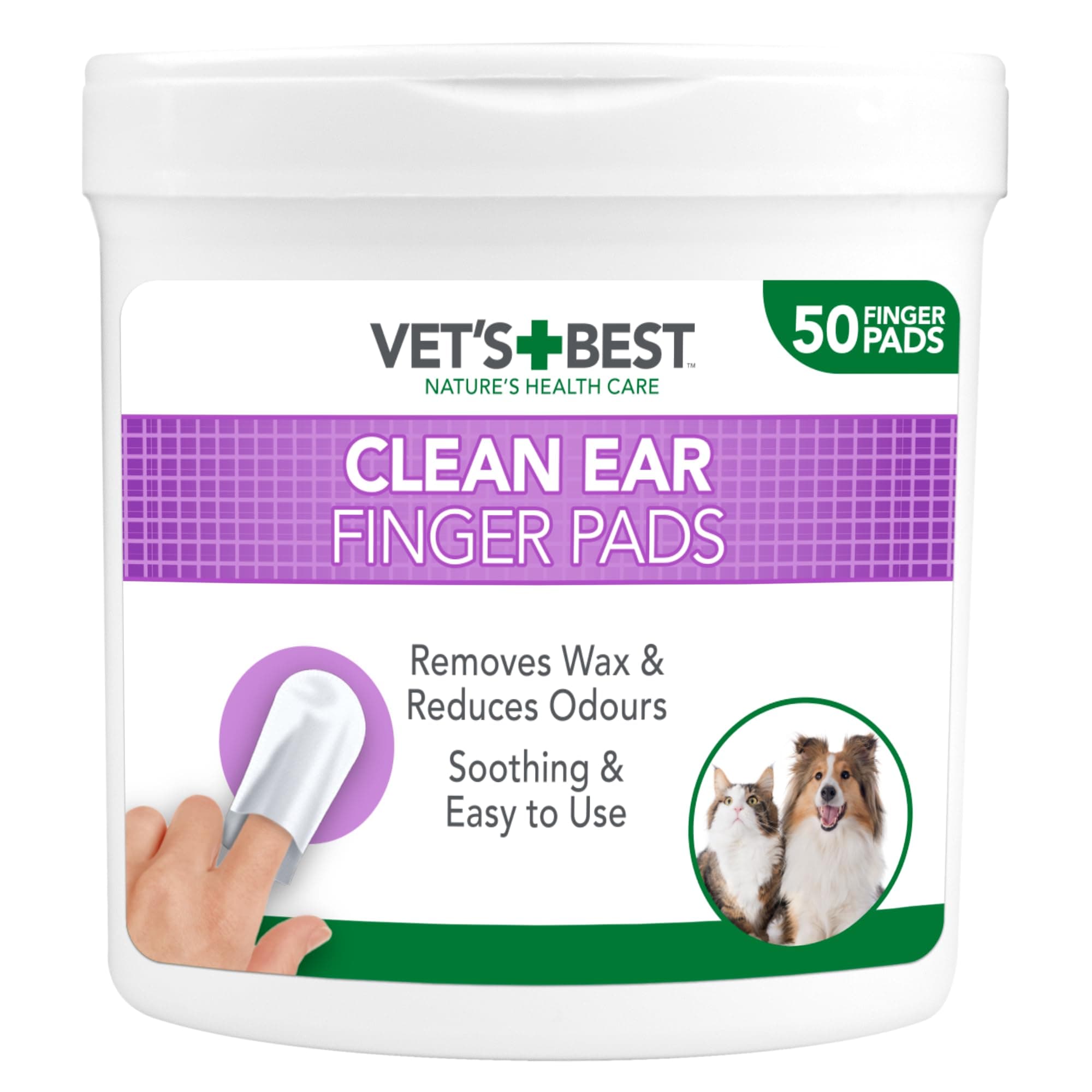 Vet's Best Clean Ear Finger Pads, White